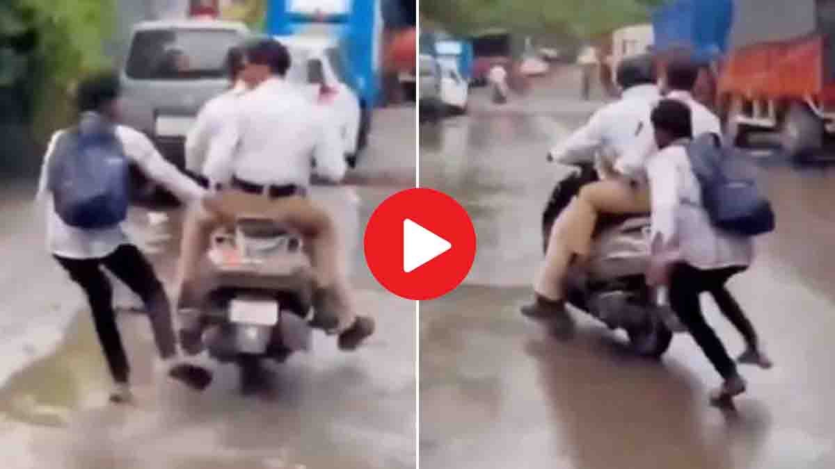 Traffic Rules : 'ನನಗೆ ಫೈನ್ ಓಕೆ, ನಿಮ್ಮ ಕಥೆಯೇನು?' - ಟ್ರಾಫಿಕ್ ಪೊಲೀಸರಿಗೆ ಪ್ರಶ್ನಿಸಿದ ವಿದ್ಯಾರ್ಥಿ, ವೈರಲ್ ಆದ ವಿಡಿಯೋ...! 1 A student in Thane questions traffic police for violating rules after being fined for not wearing a helmet