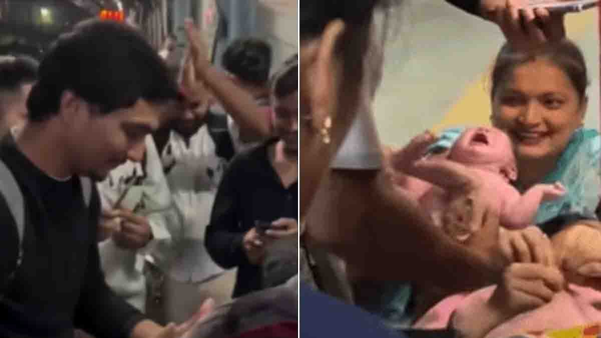 Vikas Bendre helps pregnant woman deliver baby inside Mumbai local train at Ram Mandir Railway Station – viral hero moment - Video