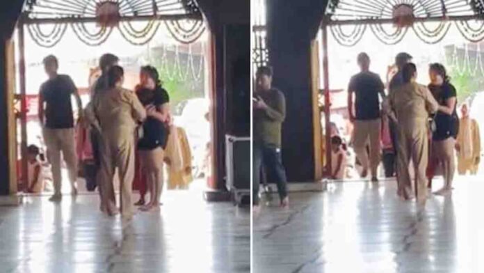 hindu-temple-dress-code-rules-viral-video 2 Viral video of woman arguing with police and temple priest over dress code
