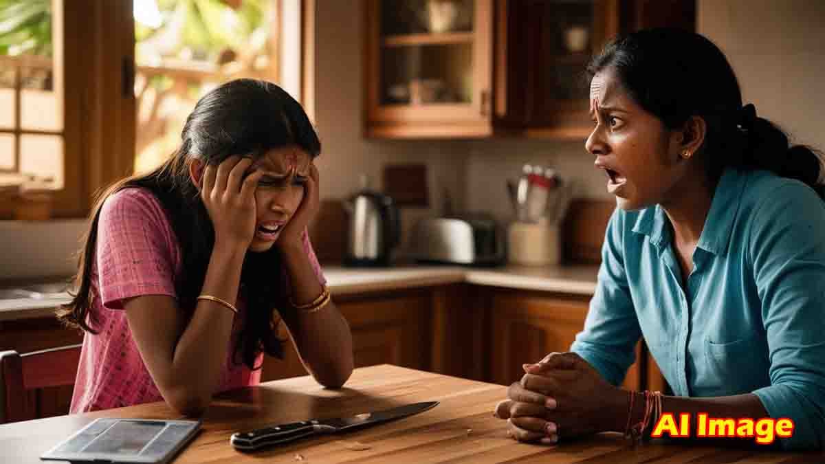 Kerala Alappuzha news – 17-year-old girl stabs mother with knife over mobile phone dispute, mother hospitalized, shocking crime incident
