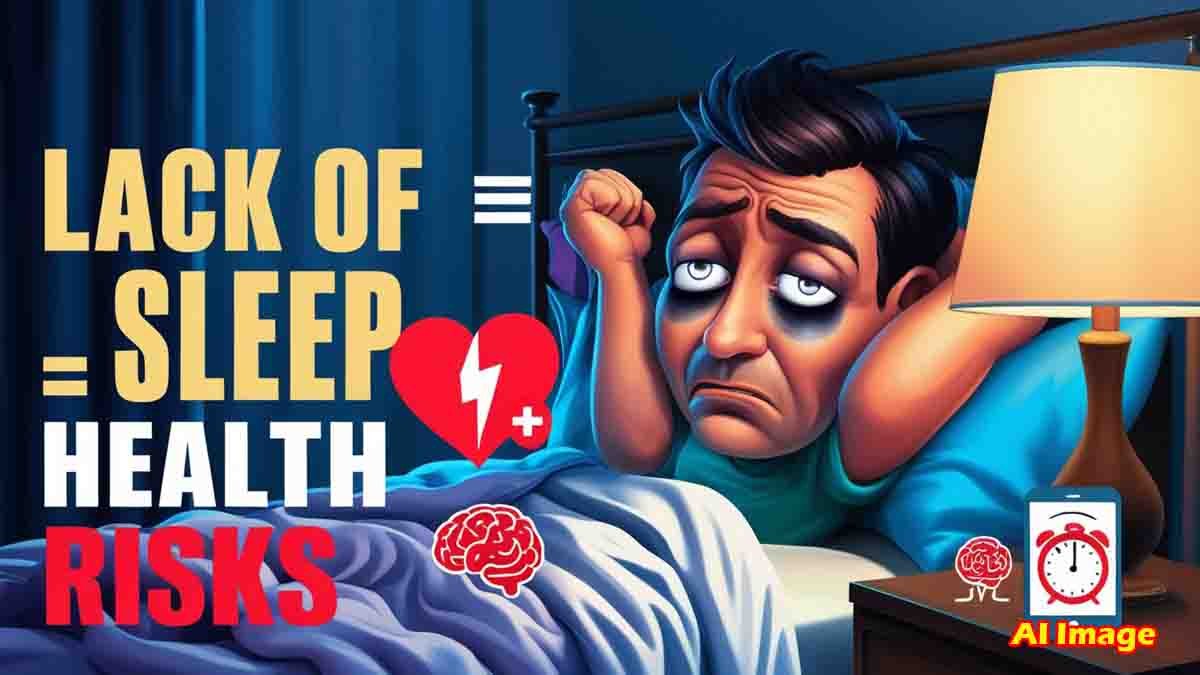 Effects of lack of sleep on health including heart disease, diabetes, immunity loss, mental health issues, and beauty impact - Health tips