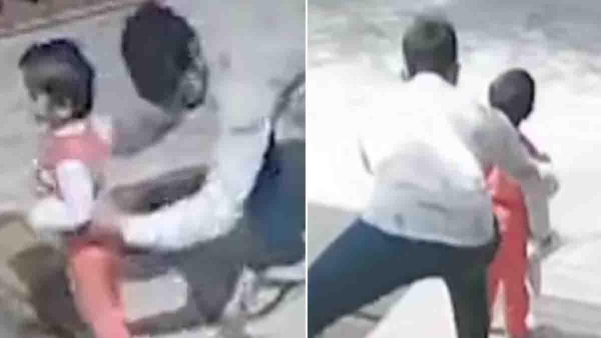Father kidnaps 1.5-year-old daughter in Jhunjhunu Rajasthan, CCTV footage viral, mother files police complaint