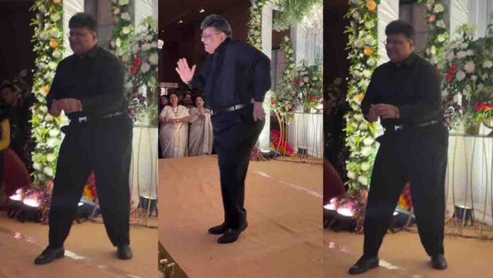 Father performing energetic Michael Jackson-style dance at daughter’s wedding, viral emotional moment on stage
