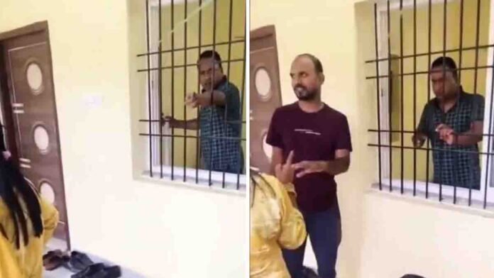 Jharkhand Circle Officer Pramod Kumar caught with girlfriend at official residence; wife Dr. Shyam Rani locks them inside in Garhwa, viral video shocks administration.