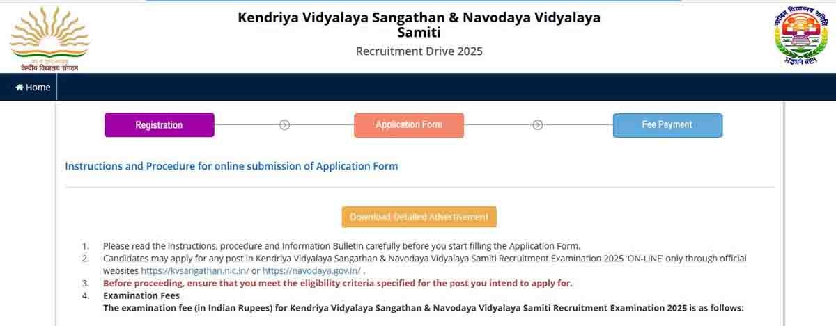 KVS Recruitment 2025 : KVS ನಲ್ಲಿ 14,967 ಬೋಧಕ & ಬೋಧಕೇತರ ಹುದ್ದೆಗಳ ನೇಮಕಾತಿ! ಕೂಡಲೇ ಅರ್ಜಿ ಸಲ್ಲಿಸಿ…! 3 KVS Recruitment 2025 notification for 14,967 teaching and non-teaching posts with application dates, eligibility, and online application details.