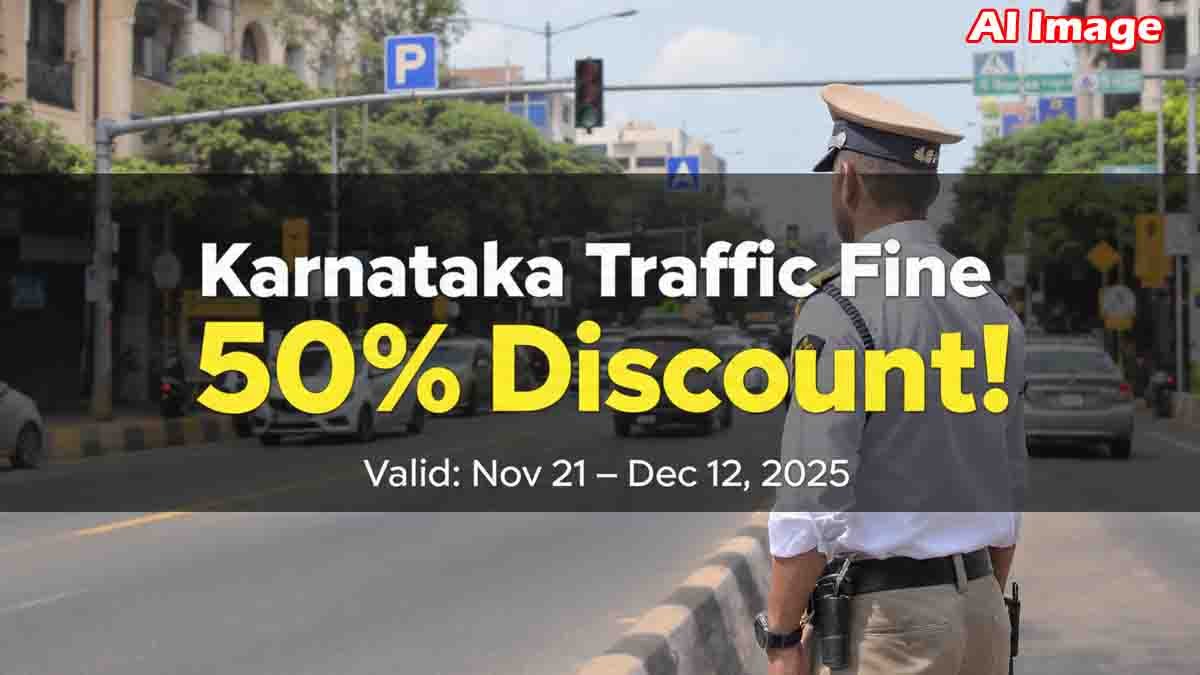 Karnataka government offers 50% discount on pending traffic fines for vehicle owners, November 2025 announcement