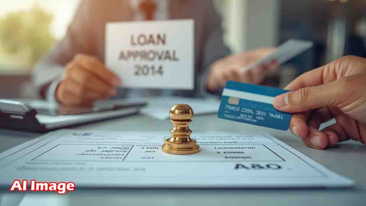 Person receiving bank loan approval using fixed deposit despite low CIBIL score, financial concept, secured loan, Indian banking