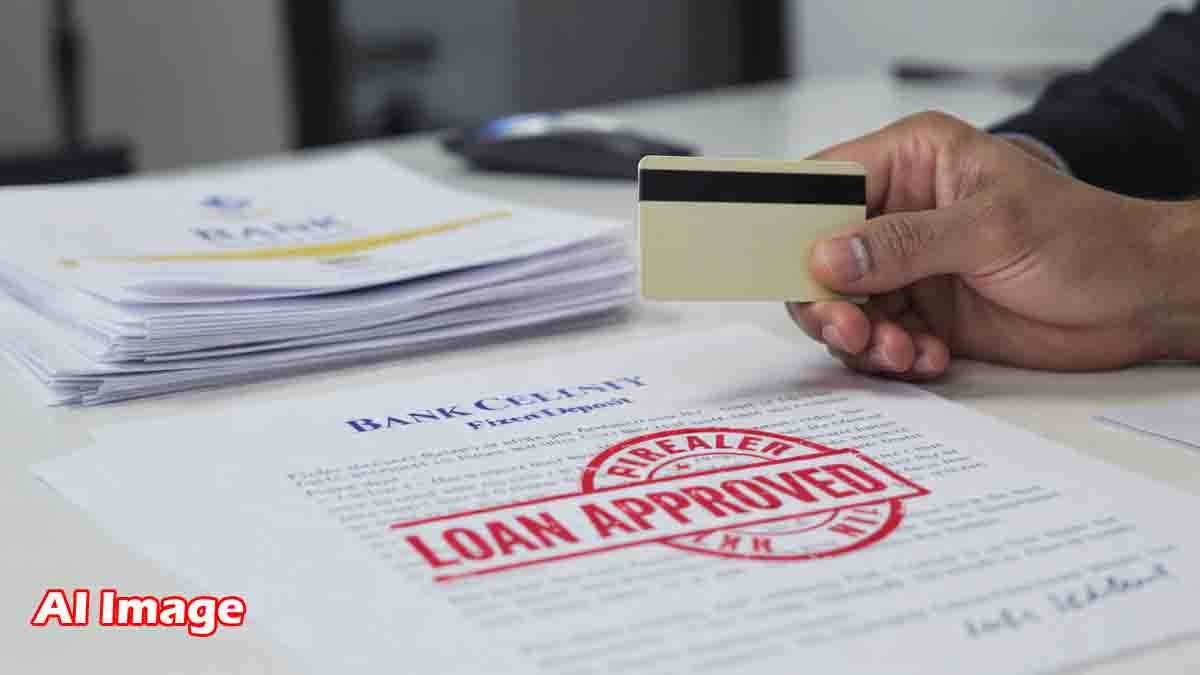 Person receiving bank loan approval using fixed deposit despite low CIBIL score, financial concept, secured loan, Indian banking