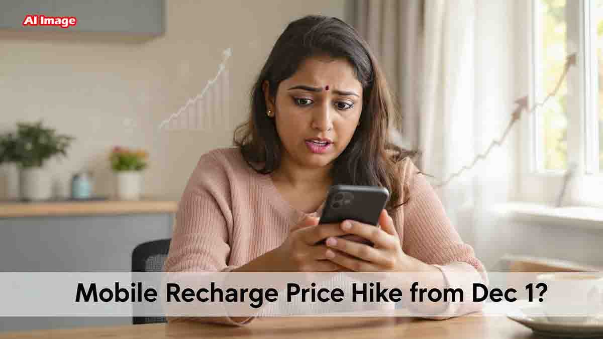 Mobile Recharge Price Hike from December 1 — Jio, Airtel, Vi Users Shocked