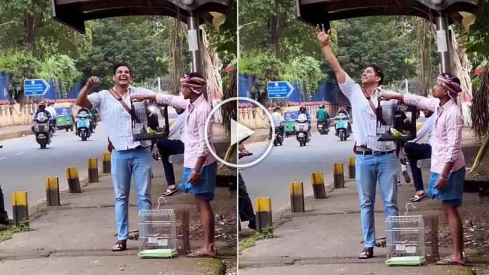 Young man buys caged birds and releases them into the sky in a viral heartwarming video