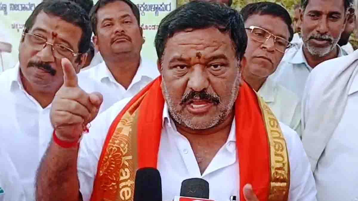 MLA Subba Reddy performing Bhoomi Pooja for ₹5 crore bridge construction in Gudibande taluk, Chikkaballapur district - Local News