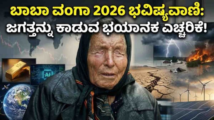 Baba Vanga 2026 predictions showing global crisis, AI dominance, natural disasters, China rise, Russia leader, and alien contact
