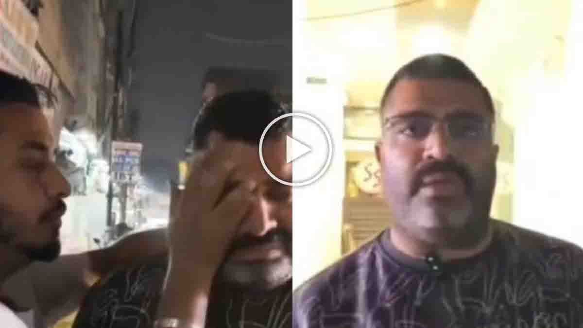 Viral video shows a husband breaking down after catching his wife with another man in a hotel in Amritsar, Punjab