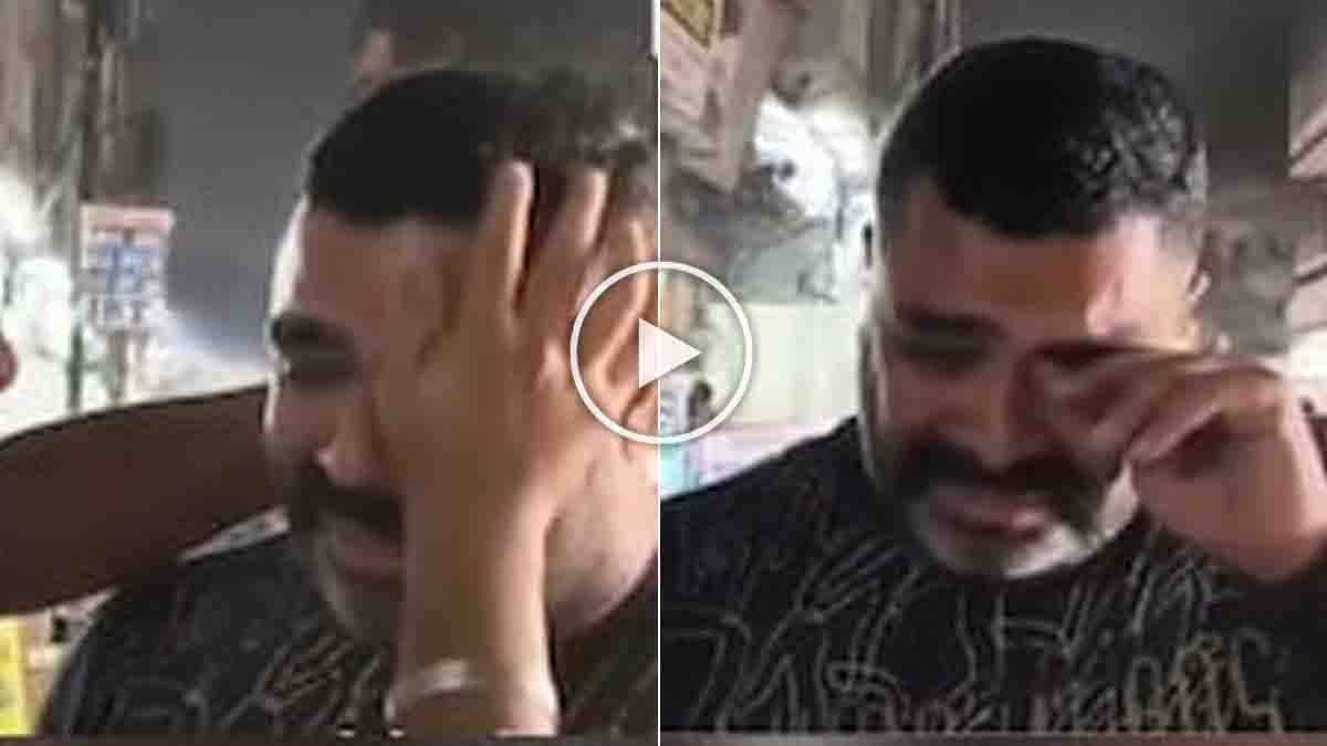 Viral video shows a husband breaking down after catching his wife with another man in a hotel in Amritsar, Punjab