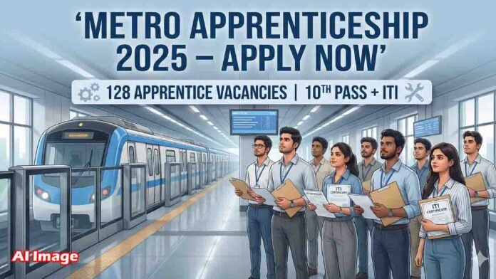 Kolkata Metro Apprenticeship 2025 recruitment for 10th pass and ITI candidates