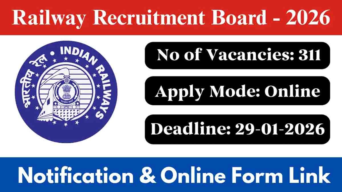 RRB Recruitment 2025 for 311 Junior Translator posts in Indian Railways