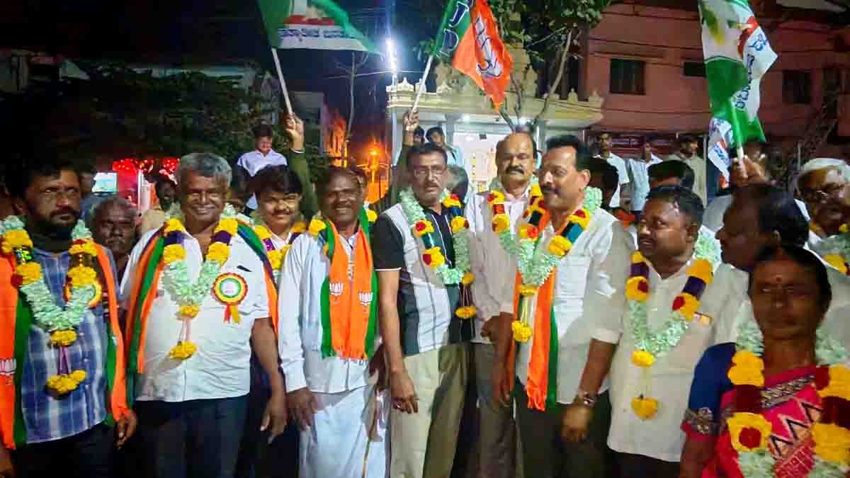 TAPCMS Gudibande election results: BJP-backed candidates celebrate victory after winning majority seats - Local News