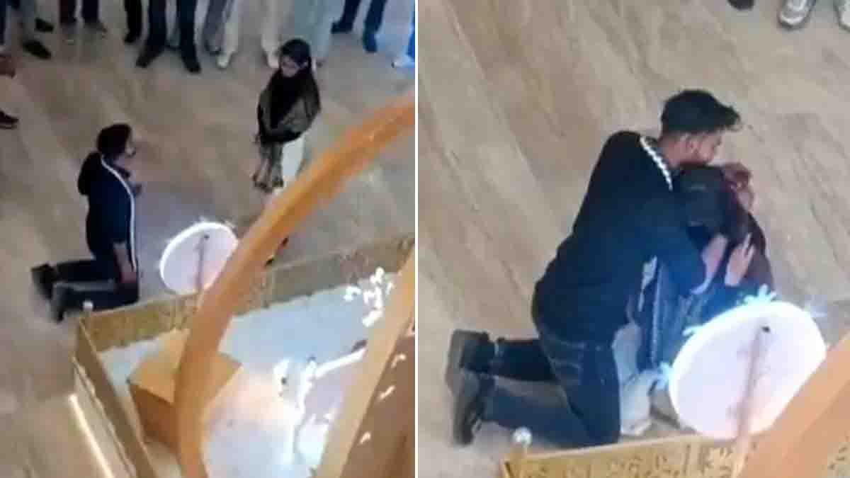Young couple gets married inside Gaur Central Mall in Ghaziabad after public proposal, viral video