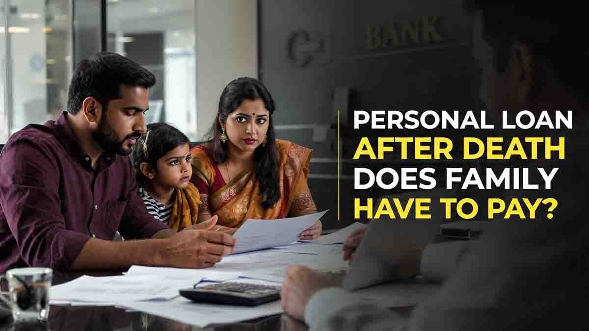 Personal loan rules after borrower death explained with banking documents and family discussion