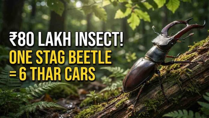 Stag beetle facts: price up to ₹80 lakh, rare species, medicinal value, and why it is one of the most expensive insects in the world.