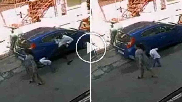 Viral video from Bengaluru shows CCTV footage of a man violently kicking a five-year-old child in Thyagarajanagar