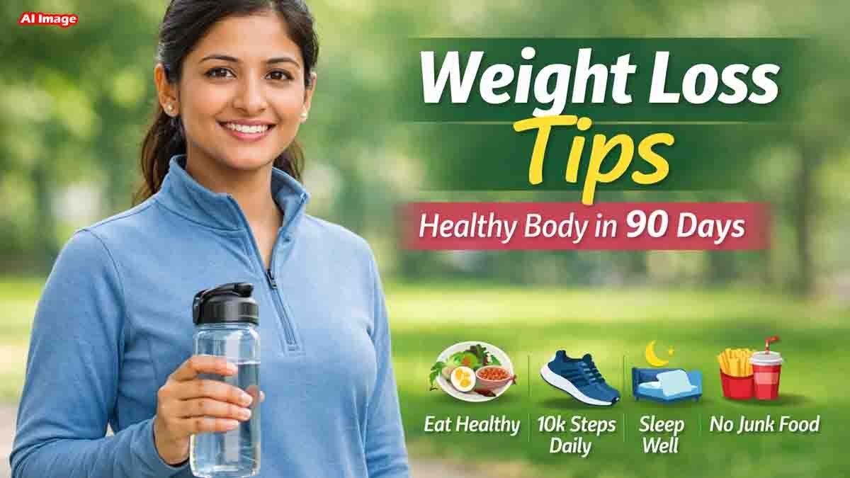 Weight Loss Tips : ಜಿಮ್ಗೆ ಹೋಗದೆ 3 ತಿಂಗಳಲ್ಲಿ 10 ಕೆಜಿ ತೂಕ ಇಳಿಸಬೇಕೇ? ಈ ‘ಸಿಂಪಲ್’ ಹಾದಿ ನಿಮಗಾಗಿ! 1 Weight loss tips showing easy lifestyle changes to lose weight naturally without gym