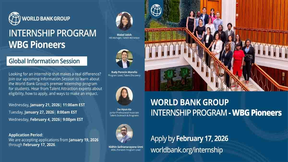 World Bank Group Internship Program 2026 0