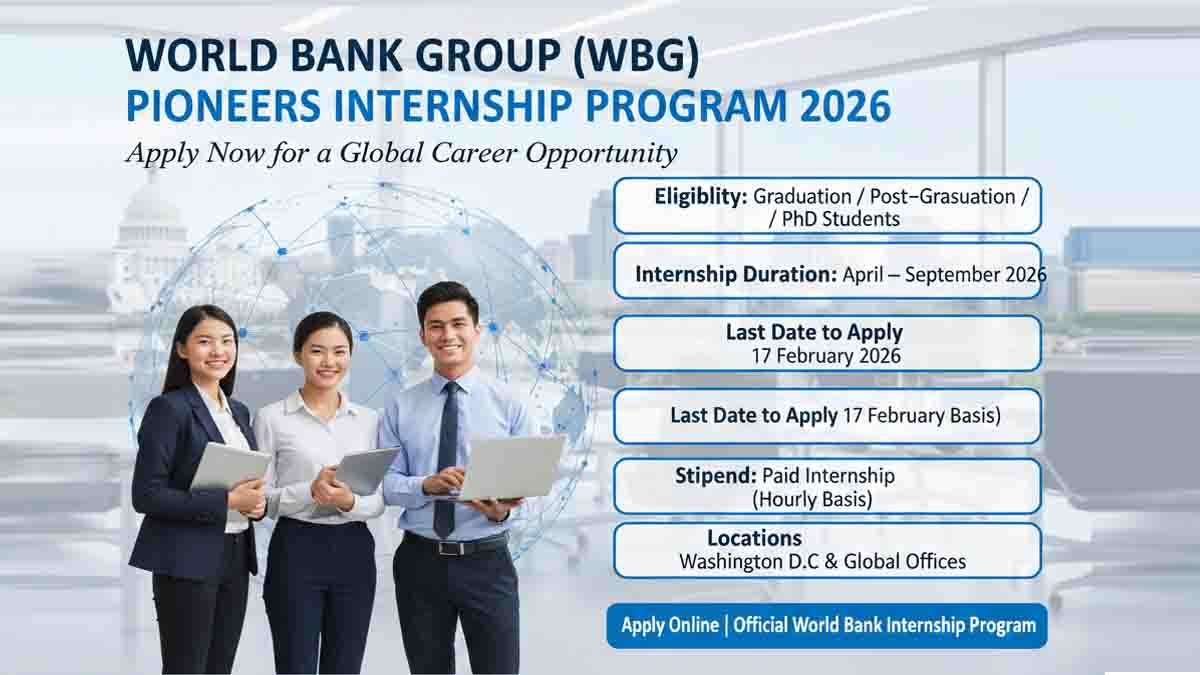 World Bank Group Internship Program 2026 2