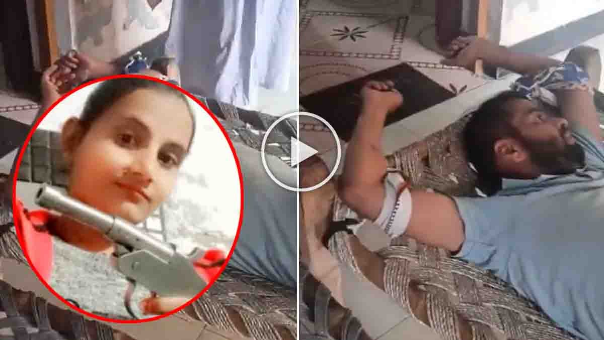 Wife tying husband to bed during domestic dispute in Aligarh, Uttar Pradesh viral video
