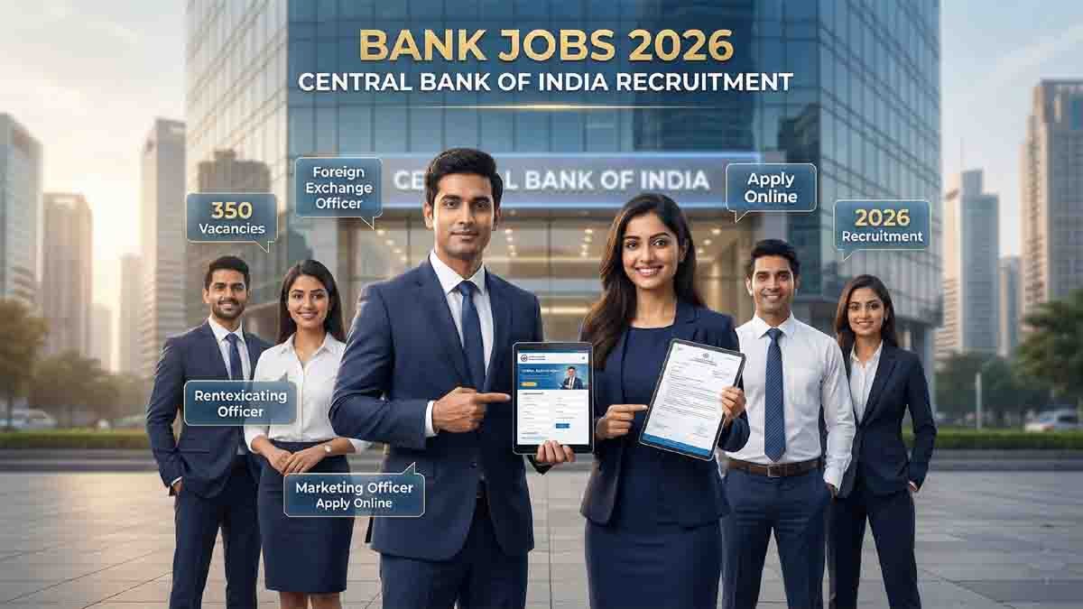 Bank jobs 2026 in Central Bank of India for Foreign Exchange Officer and Marketing Officer