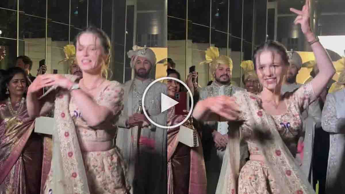 Foreign woman performing Bollywood dance at her brother-in-law’s Indian wedding