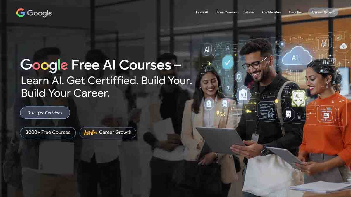 Google Free AI Courses : ಗೂಗಲ್ ಉಚಿತ AI ಕೋರ್ಸ್ಗಳು: 3 ಸಾವಿರಕ್ಕೂ ಹೆಚ್ಚು ಕೋರ್ಸ್ಗಳ ಭರ್ಜರಿ ಆಫರ್! ಇಂದೇ ನೋಂದಾಯಿಸಿಕೊಳ್ಳಿ 2 Google Free AI Courses offer free AI certifications for students and job seekers with global recognition.
