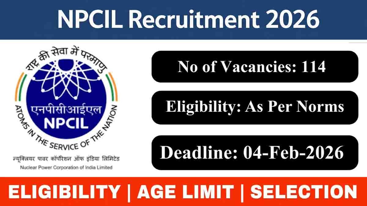 NPCIL Recruitment 2026 salary up to 55000 per month government jobs