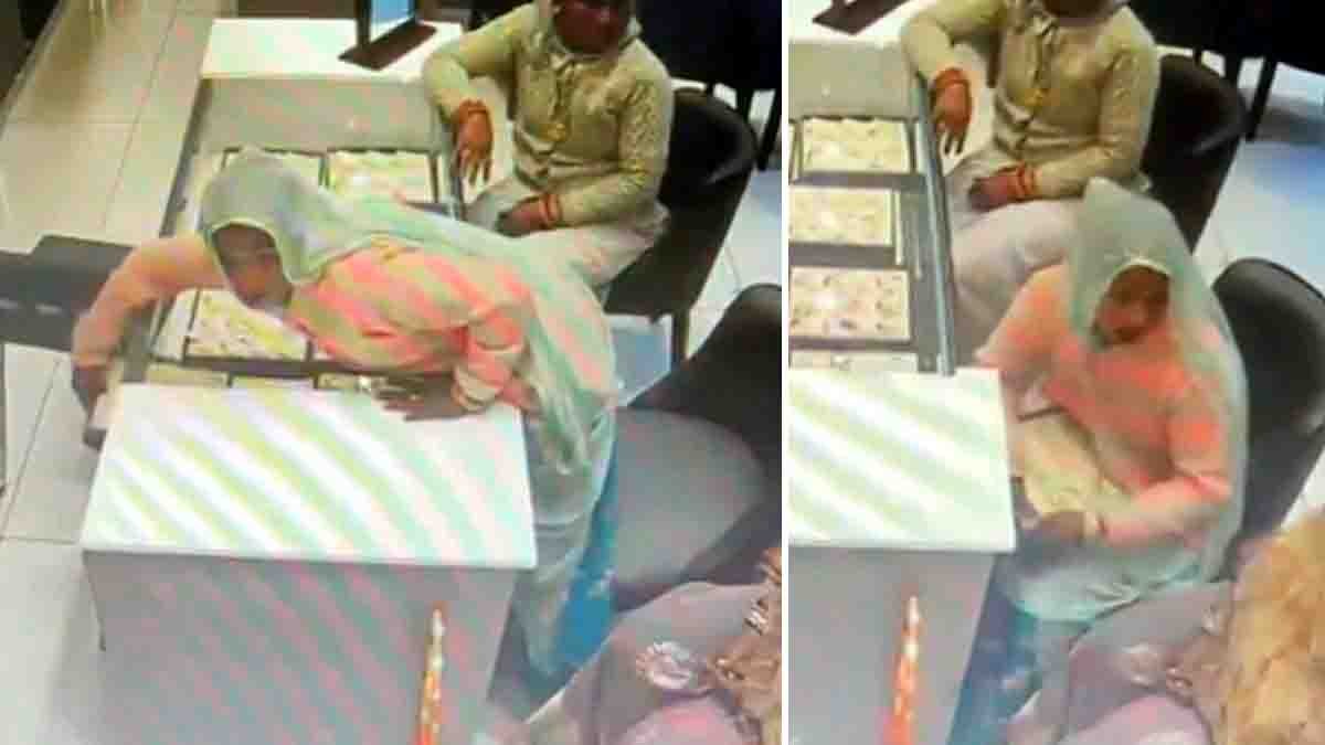Women posing as customers steal ₹14 lakh gold jewellery from a Prayagraj jewellery shop captured on CCTV footage