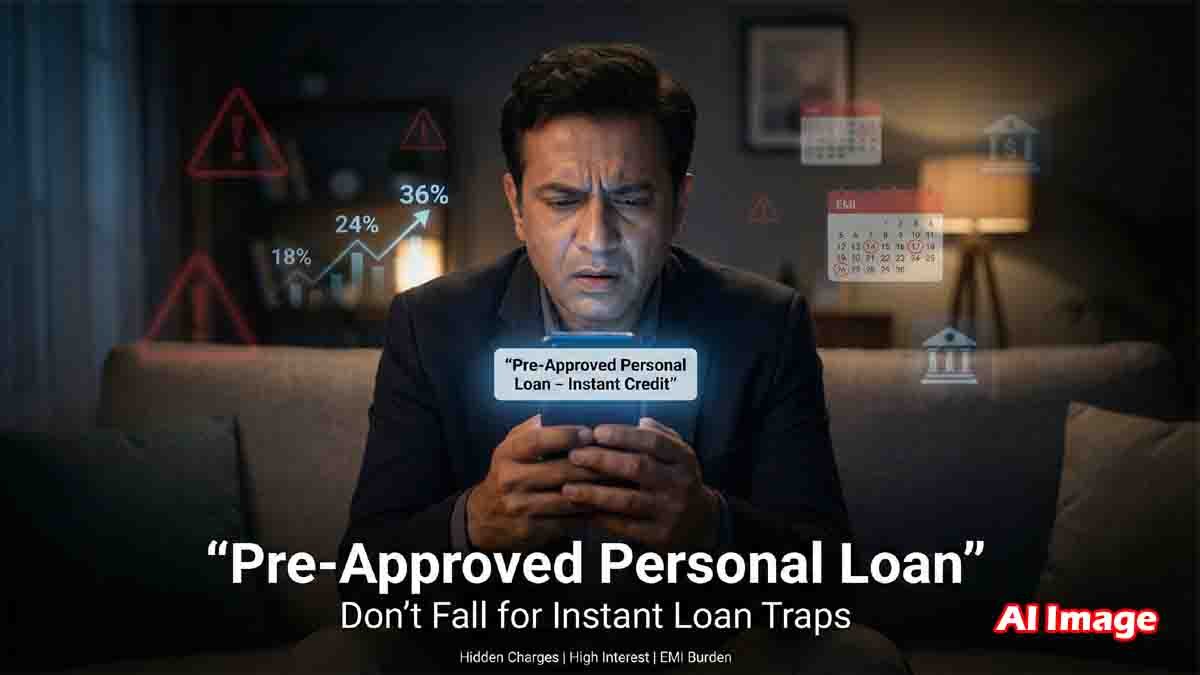 Personal Loan Alert: Know the risks of pre-approved loans, hidden charges, high interest rates, and EMI burden before borrowing.