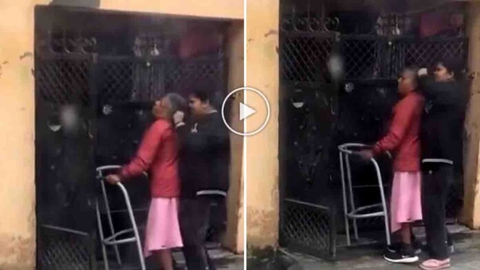 Ambala Viral Video shows daughter assaulting elderly mother in Haryana; police investigation underway.