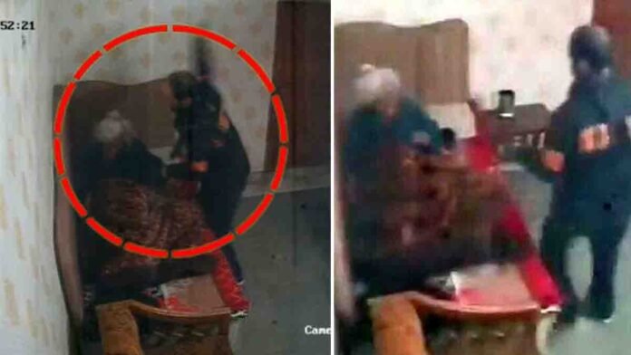A disturbing CCTV video from Ghaziabad shows a son assaulting his bedridden elderly mother, leading to public outrage and police action.