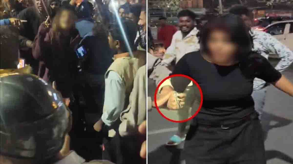 Bengaluru Viral Video : ಮದ್ಯದ ಅಮಲಿನಲ್ಲಿ ಯುವತಿಯರ ಅತಿರೇಕದ ವರ್ತನೆ; ಕ್ಯಾಬ್ ಚಾಲಕನ ಮೇಲೆ ಹಲ್ಲೆ ನಡೆಸಿ ರಸ್ತೆಯಲ್ಲೇ ಹೈಡ್ರಾಮಾ! 1 Bengaluru viral video showing drunk women creating chaos after hitting a cab on Bannerghatta Road