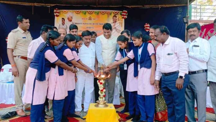 SSLC students motivation program conducted at government school in Gudibande, Chikkaballapur district, Karnataka