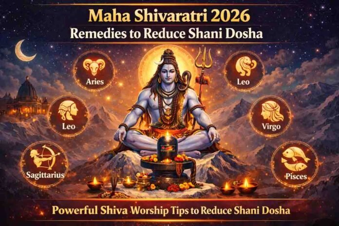 Lord Shiva Maha Shivaratri 2026 worship remedies for Aries Leo Virgo Sagittarius Aquarius Pisces zodiac signs