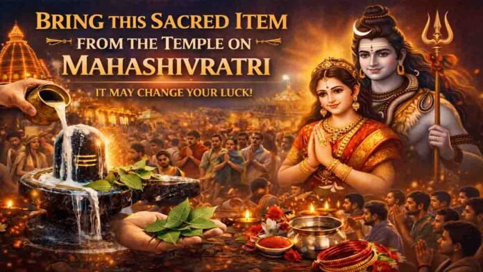 Mahashivratri 2026 devotees performing Shivling Abhishekam and night worship in a decorated temple for Lord Shiva’s blessings