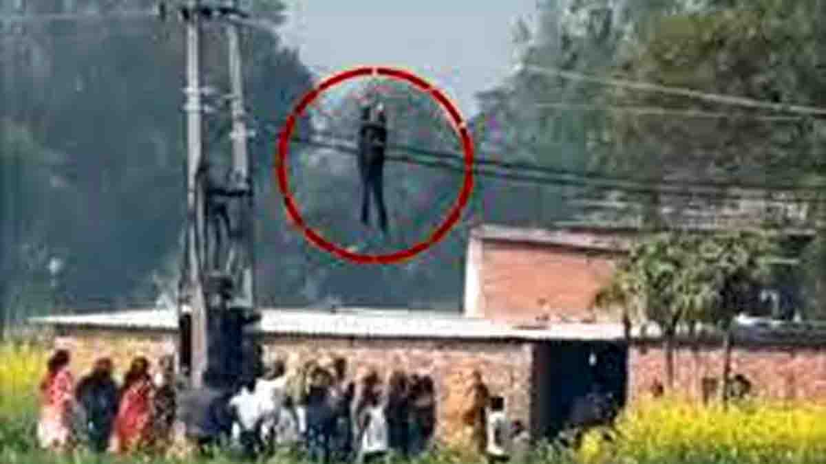 Viral video shows minor boy climbing high voltage electric pole in Pratapgarh to demand marriage