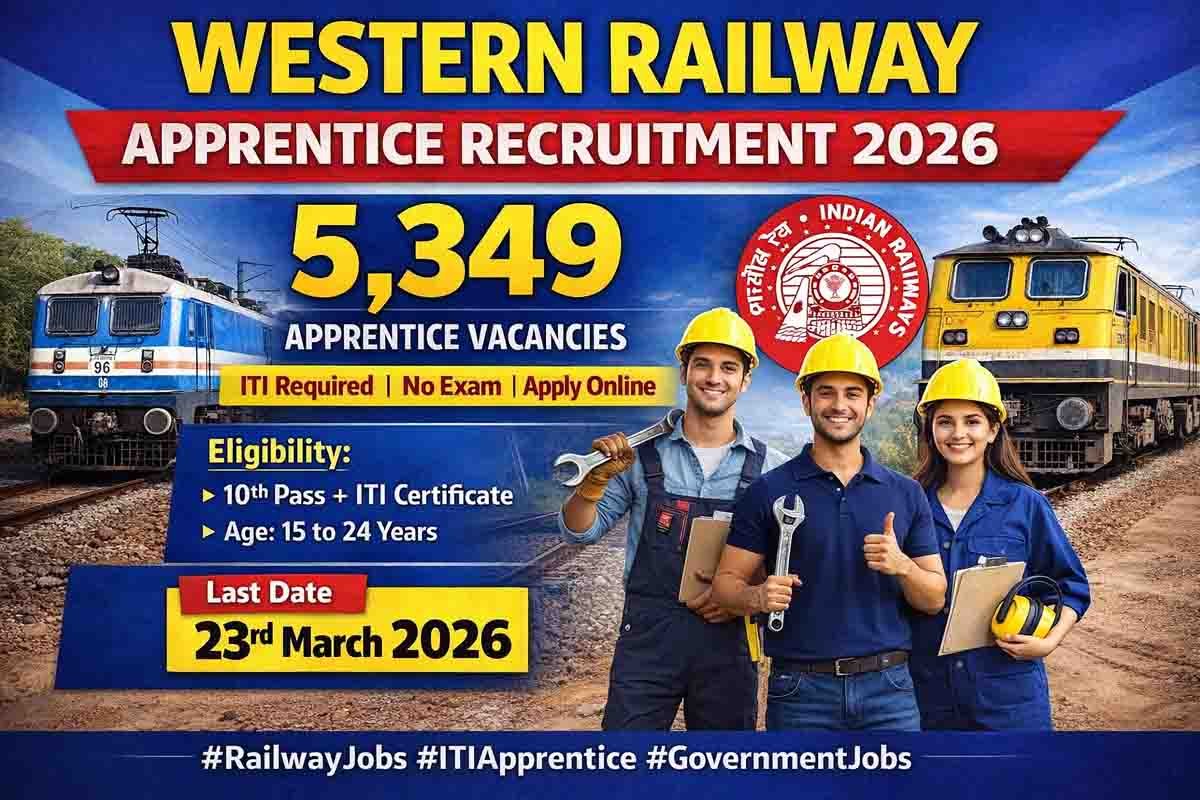 Western Railway Apprentice Recruitment 2026 notification for 5349 ITI Apprentice vacancies