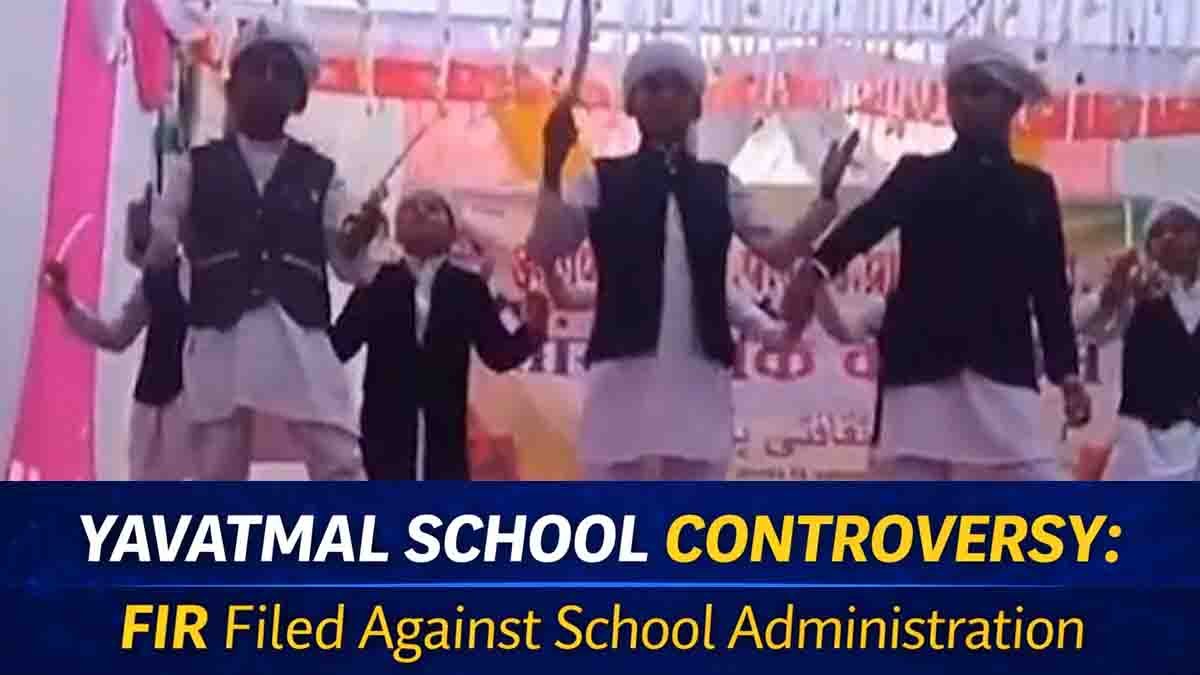 Students performing during Republic Day event at Umarkhed school linked to Yavatmal school controversy
