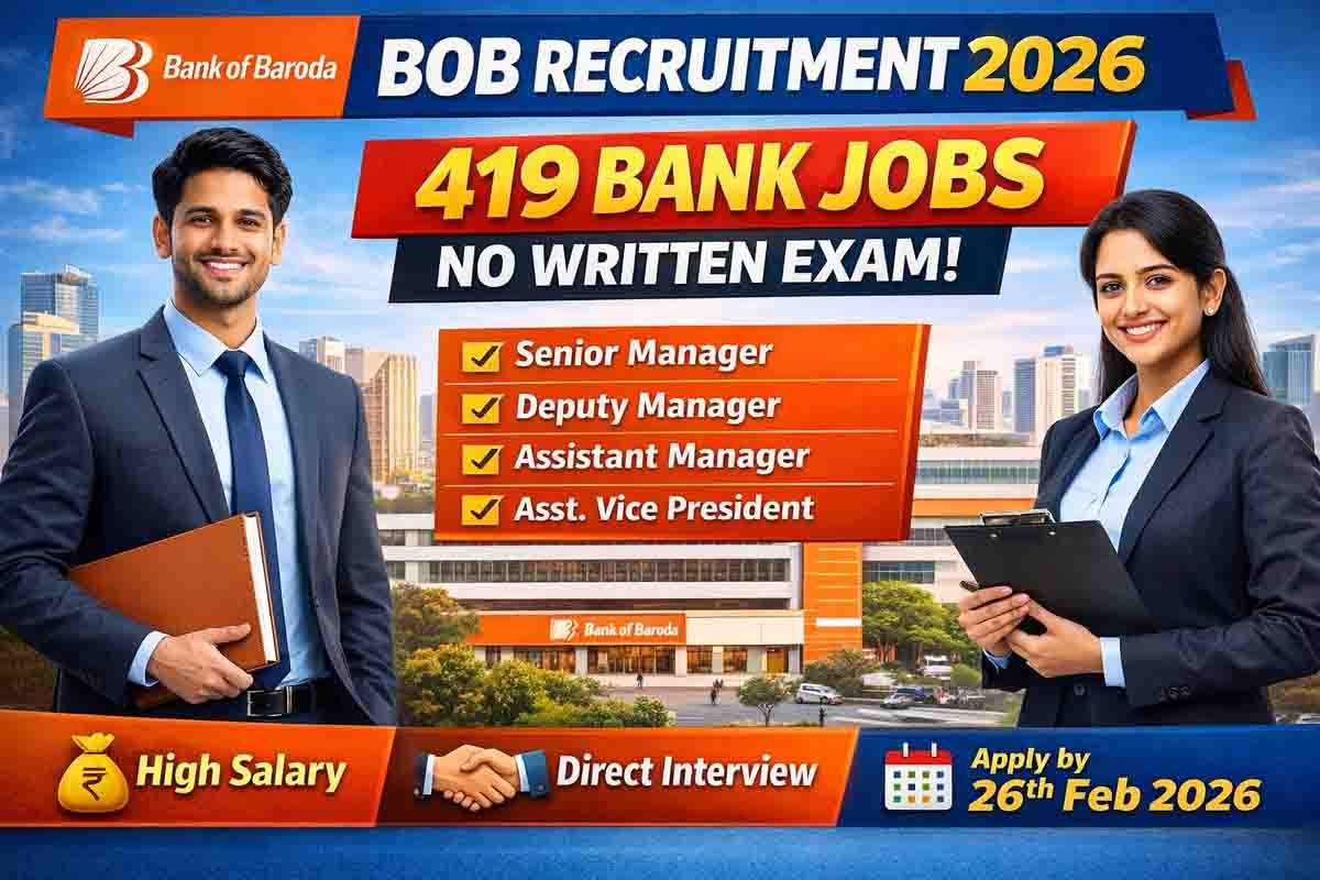 BOB Recruitment 2026 Notification for 419 Manager and Officer Posts Without Written Exam
