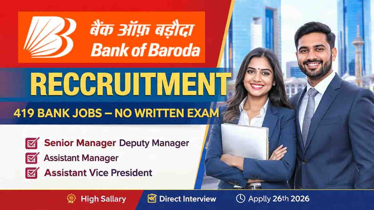 BOB Recruitment 2026 Notification for 419 Manager and Officer Posts Without Written Exam