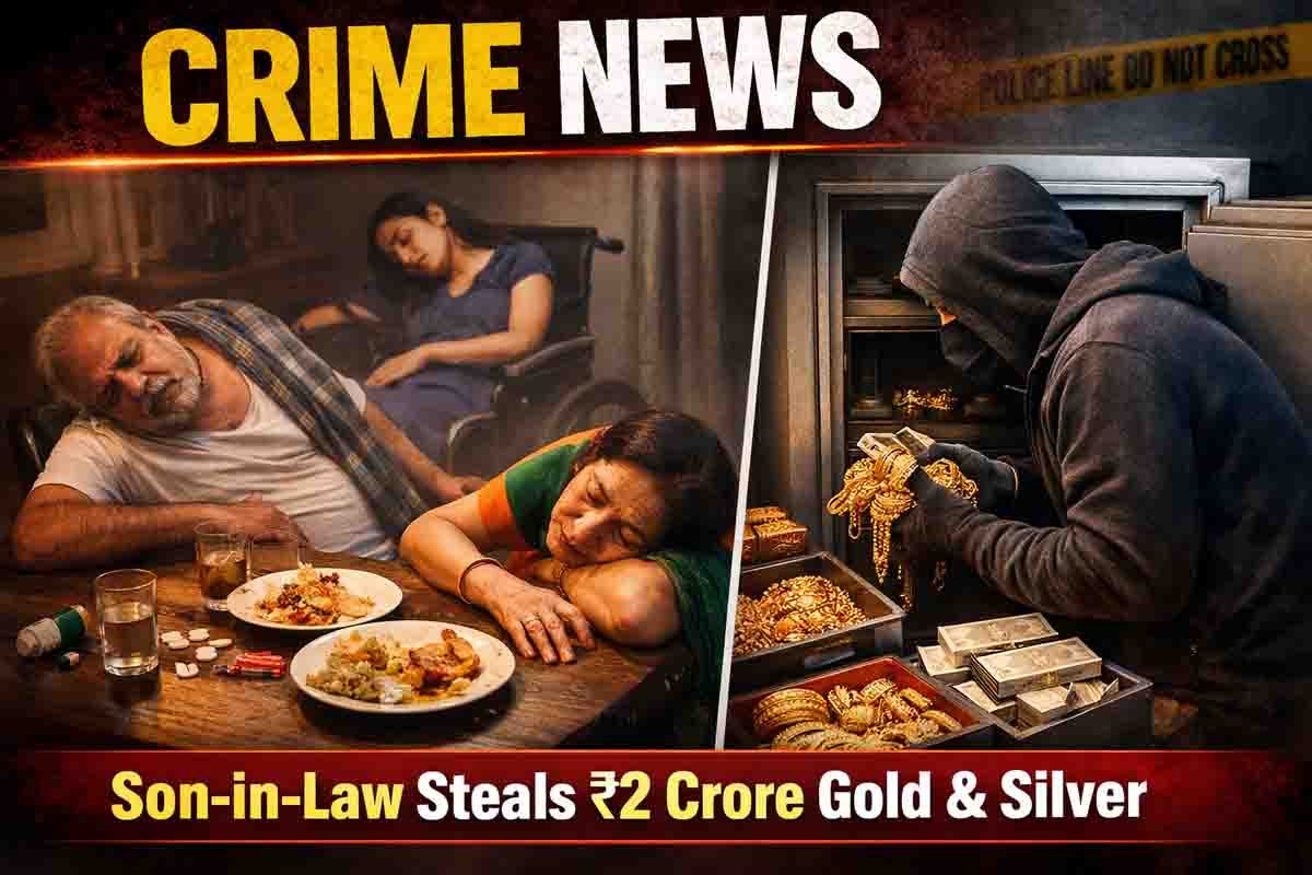 Crime News : ನಂಬಿ ಮನೆಗೆ ಸೇರಿಸಿದ್ದಕ್ಕೆ ಅತ್ತೆ-ಮಾವನಿಗೆ ಕೋಟ್ಯಾಂತರ ರೂಪಾಯಿ ಪಂಗನಾಮ ಹಾಕಿದ ಅಳಿಯ! 2 Crime News: Son-in-law drugs in-laws and steals ₹2 crore gold and silver in Uttar Pradesh