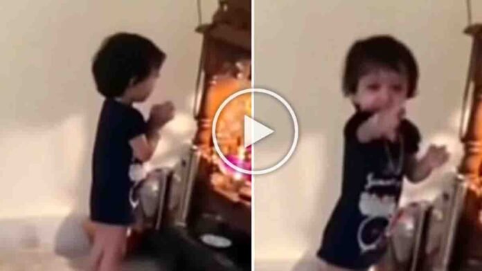 This cute video shows an innocent child standing in front of a prayer room and emotionally complaining to God, making viewers smile and feel emotional.