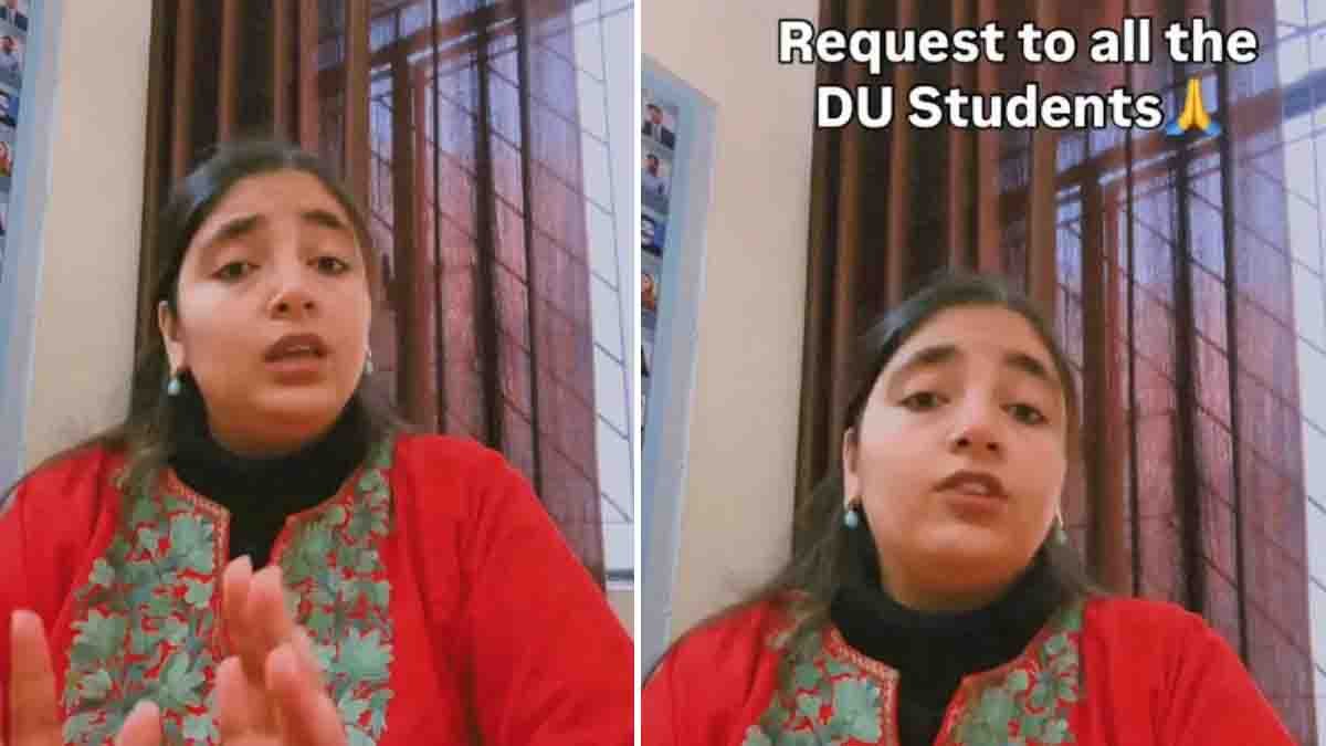 Delhi University Professor highlighting students writing irrelevant content in exam answer sheets during evaluation