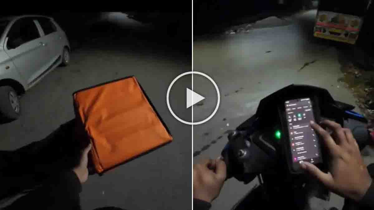 Delivery boy shocked after roadside man orders food online and gives ₹50 tip viral video
